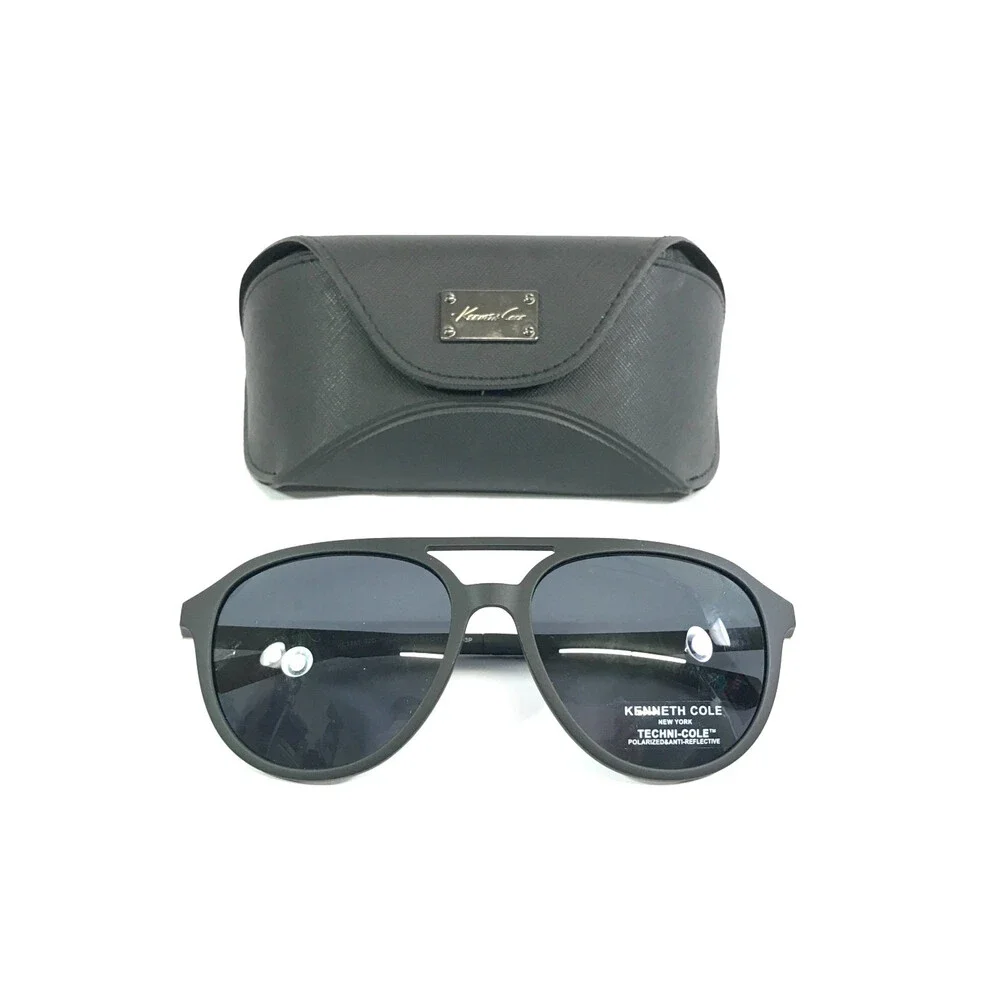 Kenneth Cole Sunglasses KC261 02D Matte Black Frames with Gray Polarized Lenses